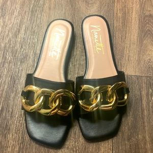 Black Slipper sandals